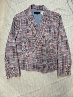 Talbots Pastel Tweed Blazer - Pink, Blue & Cream